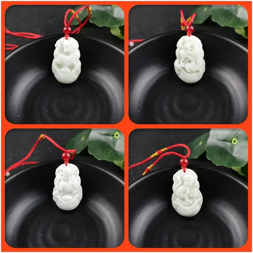 Women Fashion Jewellery - 女性のための刻まれた翡翠のペンダントネックレス,ジュエリー,ファッショナブルなアクセサリー,ラッキーチャーム,ギフト