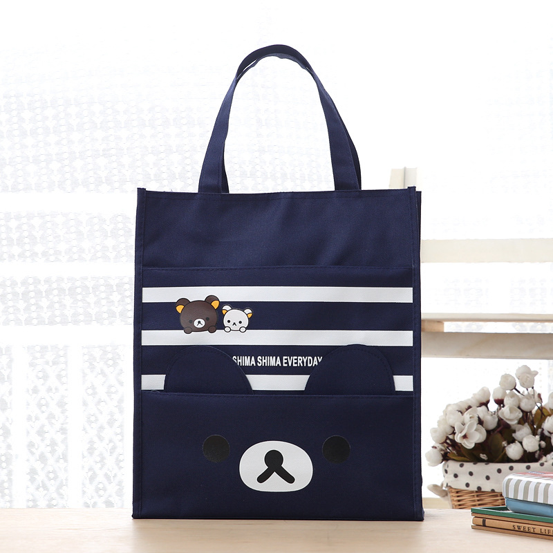 Canvas Tote Bag - 持ち運び可能な防水ランチバッグ、手持ち式のかわいいキャンバスランチボックスバッグとランチボックスポーチ付き