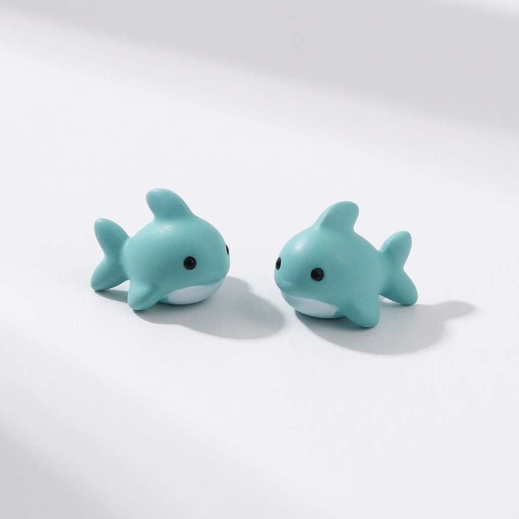 Women'S Fashion Earrings - 漫画動物樹脂イヤリングかわいい恐竜犬クジラ粘土面白いジュエリー女性のためのパーティーファッション