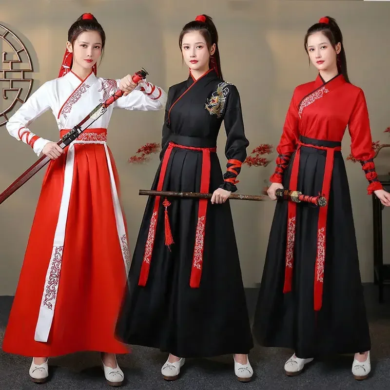 Women Queen Fashion - 現代漢服女性トップスカート 2 点セット男性ヴィンテージファッションコスプレ衣装伝統的な中国服騎士道スタイルスーツ