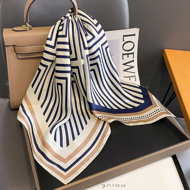 Women Fashion Necktie - 女性用シルクスカーフ,スクエア,ラグジュアリーブランド,ピュア100%,レディース,ネック,リストバンド,バンダナ