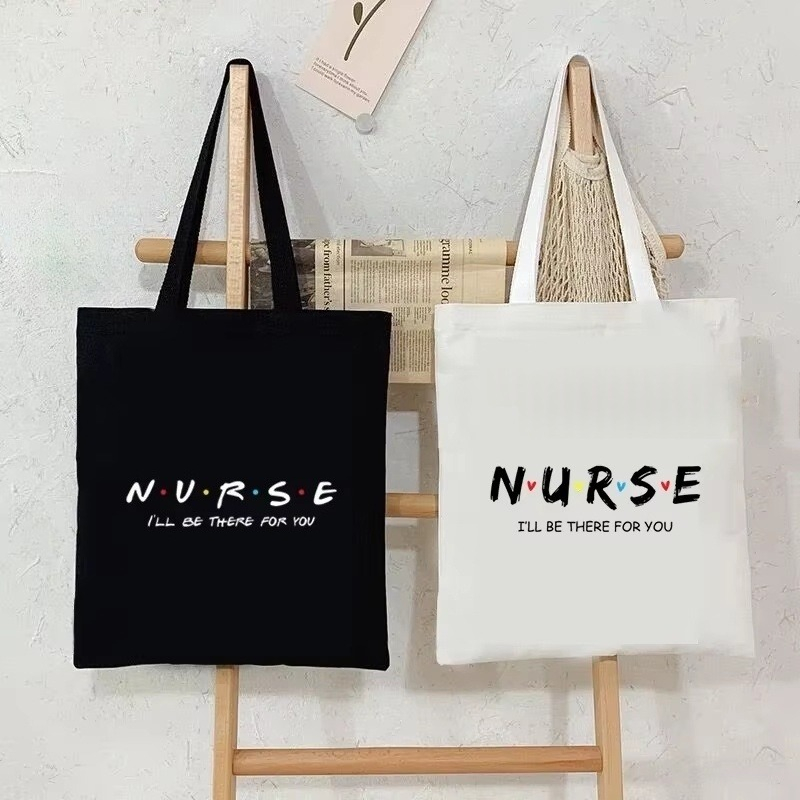 Canvas Tote Bag - ナースキャンバストートバッグ レディース フレンズTV番組ショッピングバッグ ナース「I'll Be There