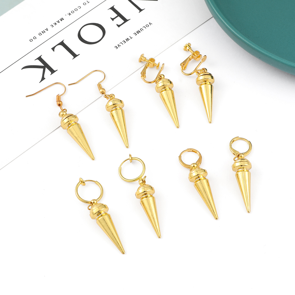 Women Fashion Jewellery - ファッションアニメゴールデンカラー千枚通し針ミニマリストイヤリングコスプレジュエリー絶妙な個性イヤークリップアクセサリー女性用