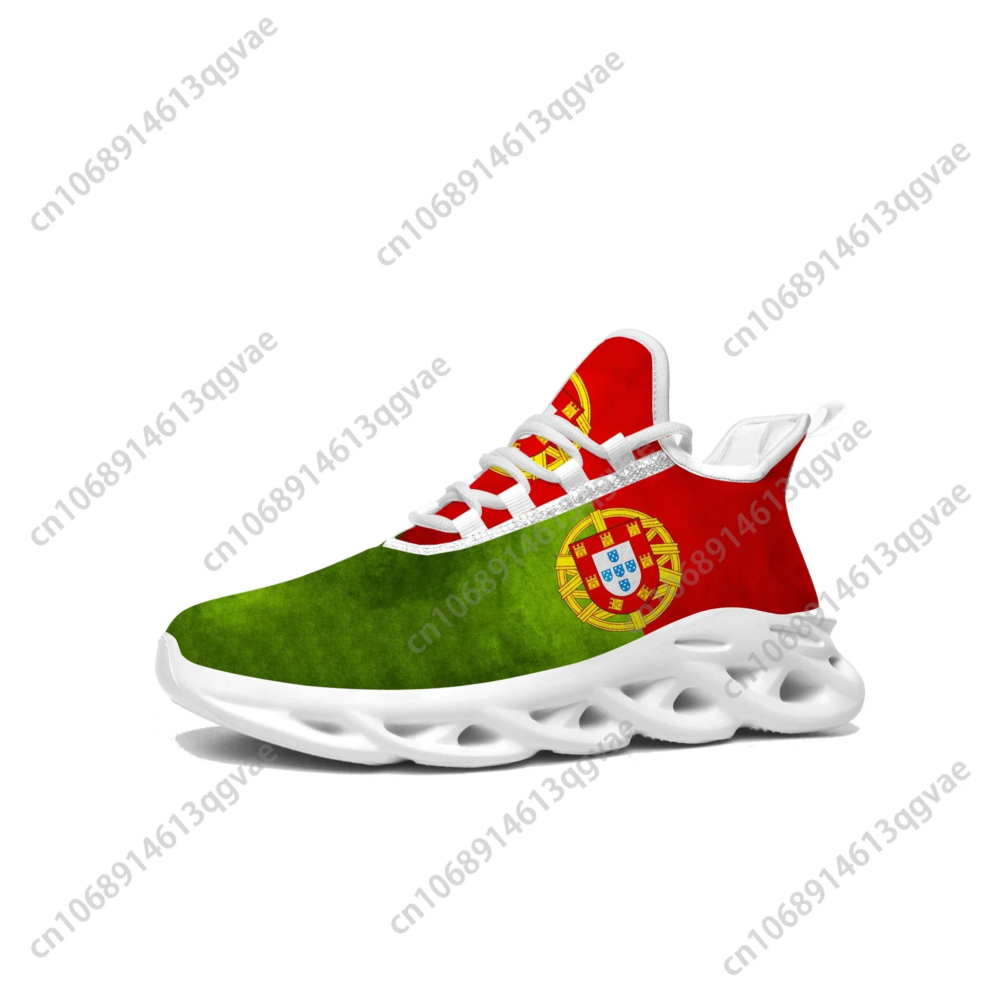 Women'S Fashion Portugal - ポルトガル国旗フラットスニーカーメンズレディースポルトガルスポーツシューズ高品質スニーカーレースアップメッシュ履物オーダーメイドシューズホワイト