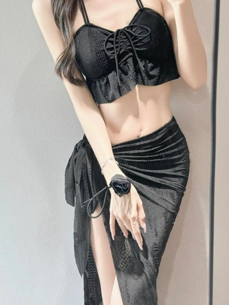 Women'S Fashion Middle Ages - レディース花柄ツーピース水着ファッションカットアウトパッド入りブラトップ三角ボトムスバケーションリゾートウェア