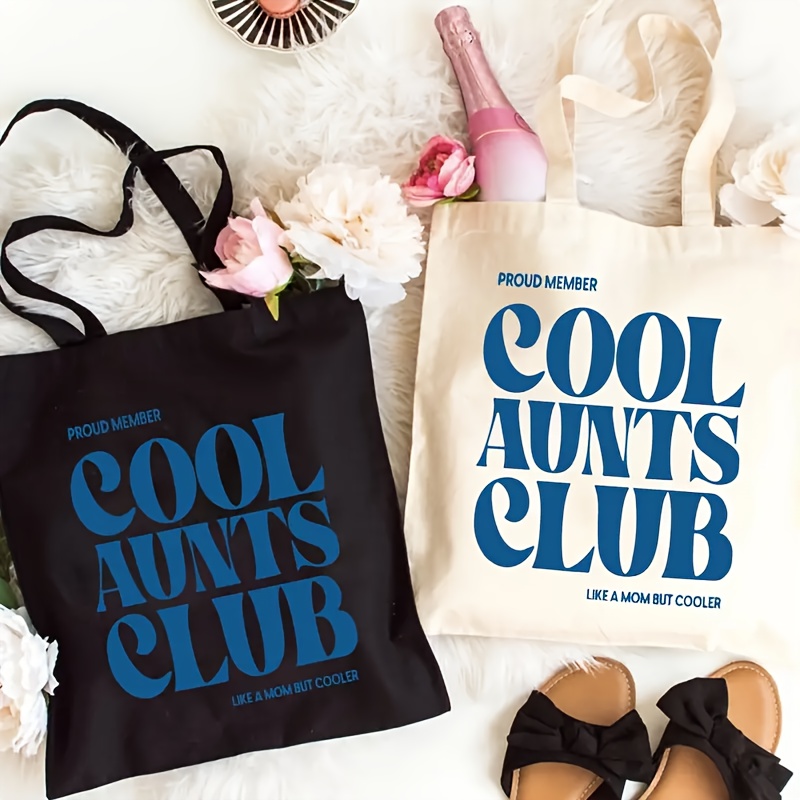 Canvas Tote Bag - クールおばさんクラブトートバッグショルダーバッグ女性用大容量原宿ショッピングハンドバッグパーフェクトリフトショルダーバッグ女性用