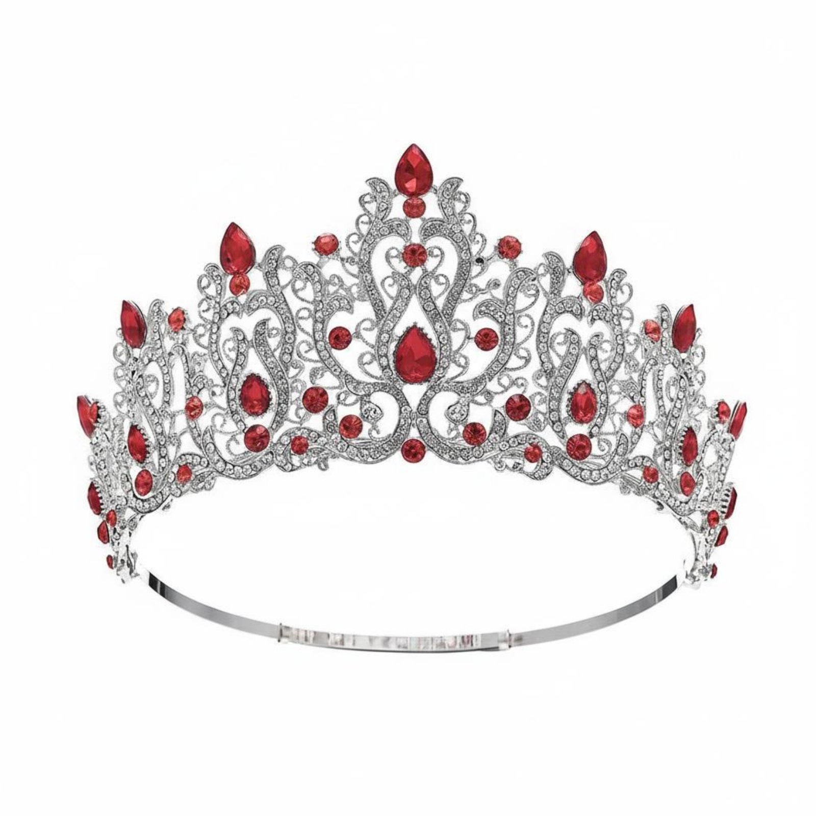 Women Queen Fashion - クリスタルページェントクラウン クリスタルがちりばめられたクリスタルクイーンクラウン ブライダルクリスタルティアラ 結婚式、プロム用の調節可能なバンド