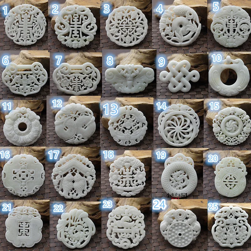 Women Fashion Jewellery - 女性のための刻まれた白い石の動物のペンダントネックレス,ジュエリーのためのファッショナブルな両面彫刻,女性への贈り物