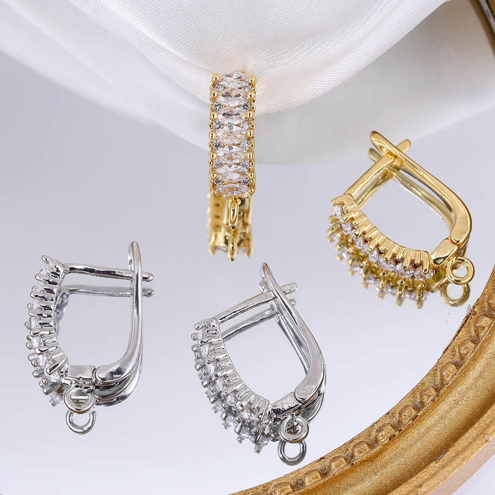 ジュヤ18K金メッキ装飾イヤワイヤーステッチベーシックコネク - Women'S Fashion Earrings のレビューと価格