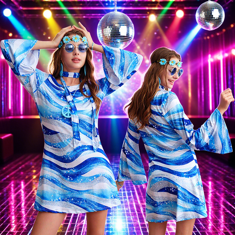 60年代 70年代 ディスコドレス 7点セット ヒッピー衣装 - Women'S Fashion From The 70S のレビューと価格