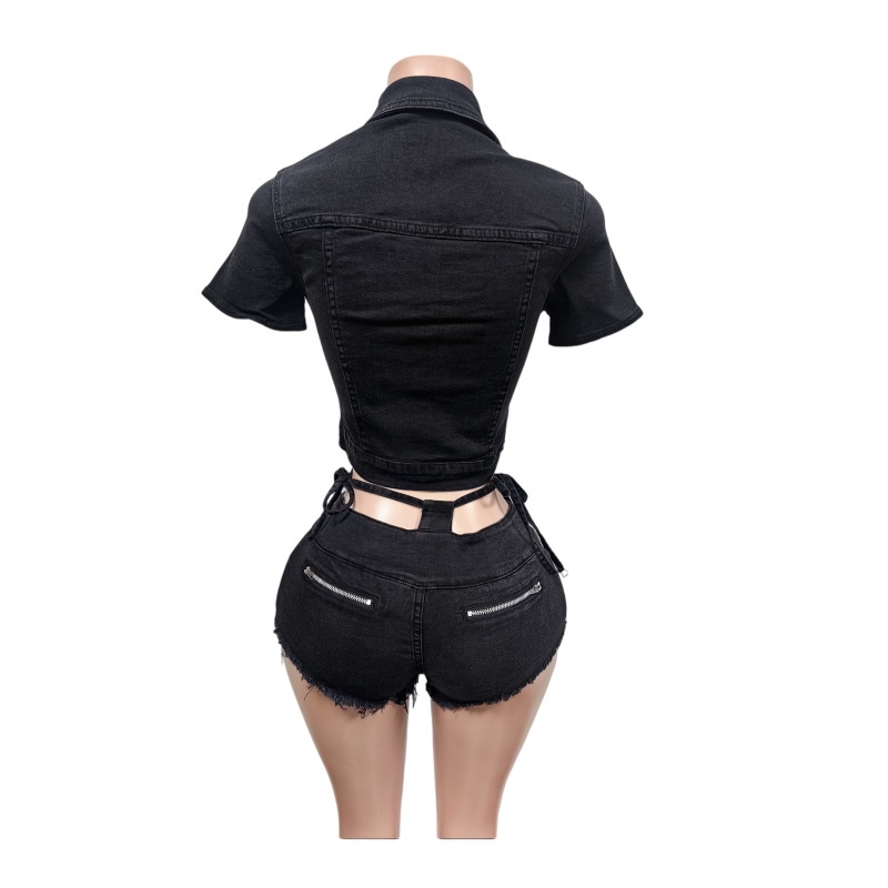 セクシーデニム2ピースセット レディース 夏服 2026 ジ - Women Fashion Jeans Top のレビューと価格