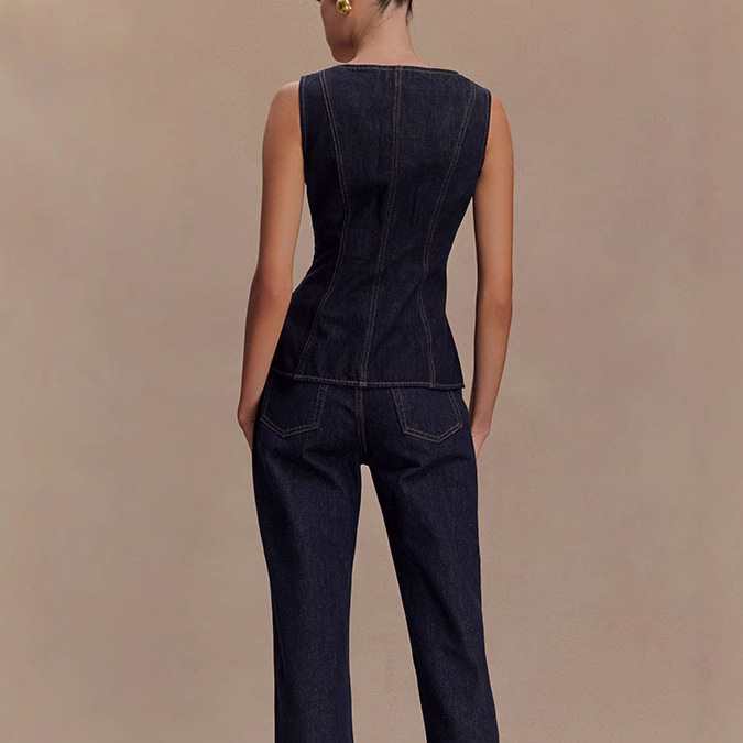 2025年夏 デニムパンツセット レディース ファッション  - Women Fashion Jeans Top のレビューと価格
