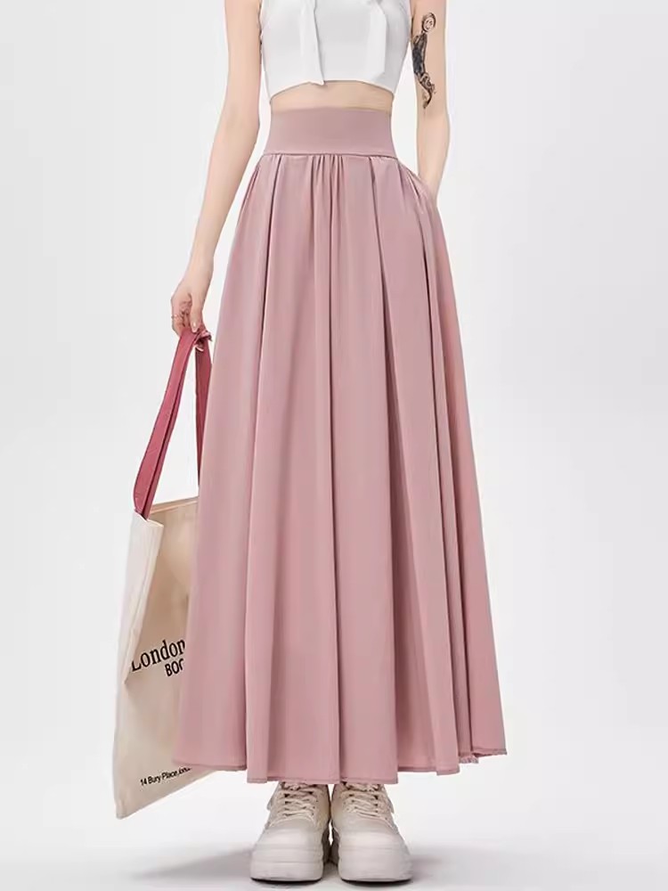 ソリッドカラーのスーツスカートハイウエストミディアム丈プリー - Women'S Fashion Umbrella のレビューと価格