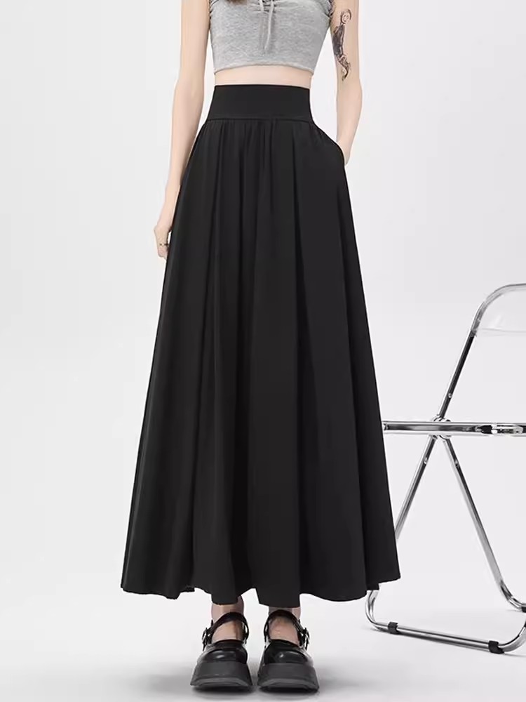 ソリッドカラーのスーツスカートハイウエストミディアム丈プリー - Women'S Fashion Umbrella のレビューと価格