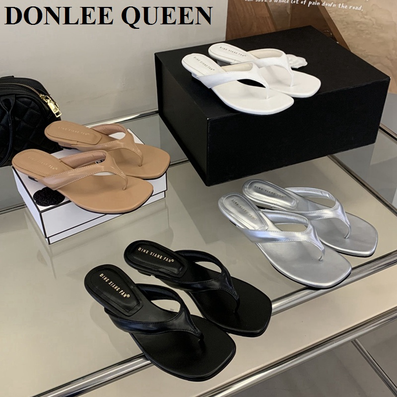 ファッションクリップトゥウェッジローヒールスリッパ女性カジュ - Women Queen Fashion のレビューと価格