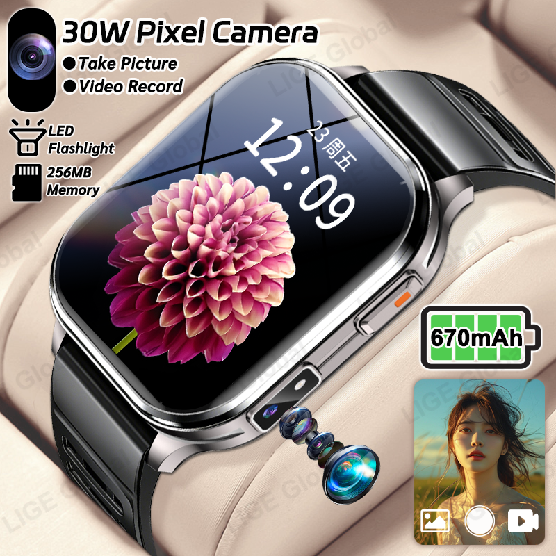 LIGE メンズ レディース カメラ搭載スマートウォッチ 写 - Women Fashion Video のレビューと価格