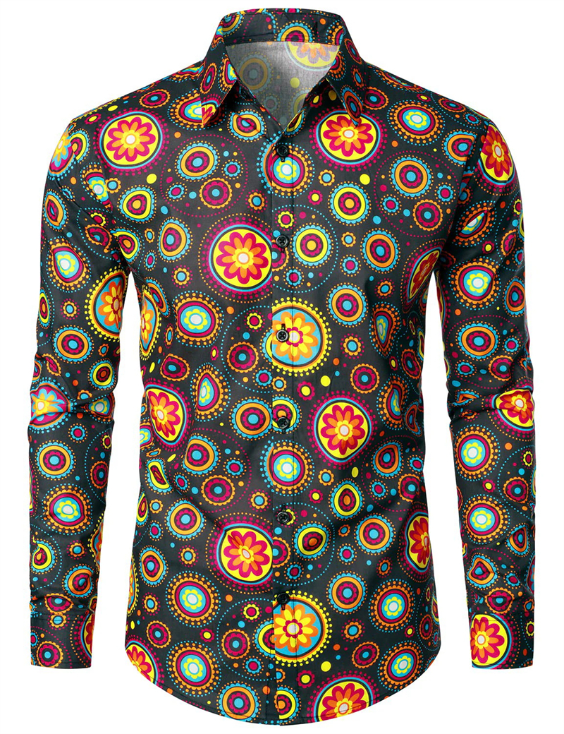 レトロ70年代風 花柄シャツ メンズ レディース ファッショ - Women'S Fashion From The 70S のレビューと価格