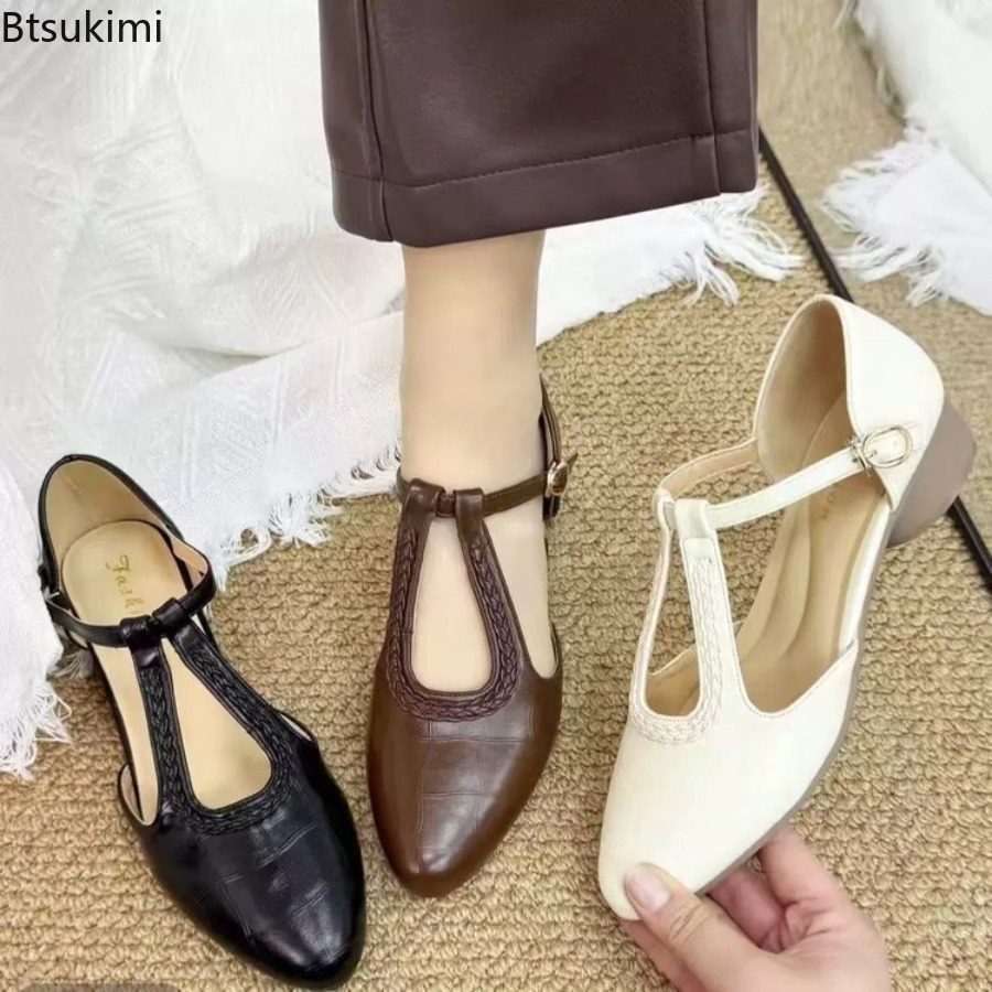 新しい夏の女性のレトロな中空アウトパンプスファッションレザー - Women Fashion Outfits のレビューと価格