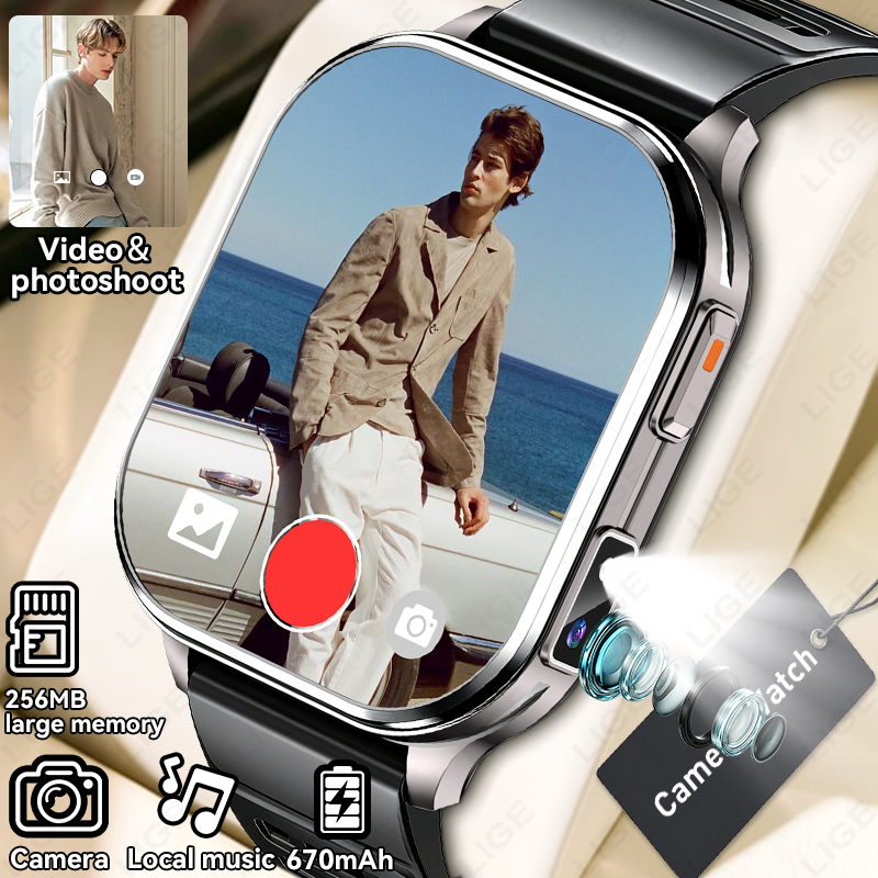 LIGE新型スマートウォッチ 男女兼用 カメラ搭載 写真撮影 - Women Fashion Video のレビューと価格