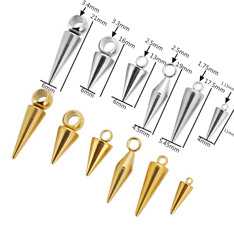 10 個ステンレス鋼コーンチャームペンダントレトロスパイクビ - Women'S Fashion Earrings のレビューと価格