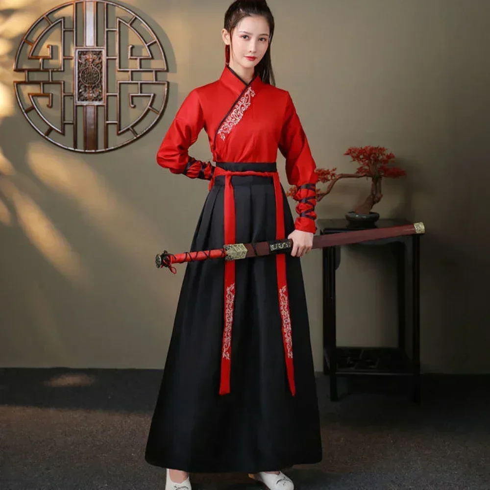 現代漢服女性トップスカート 2 点セット男性ヴィンテージファ - Women Queen Fashion のレビューと価格