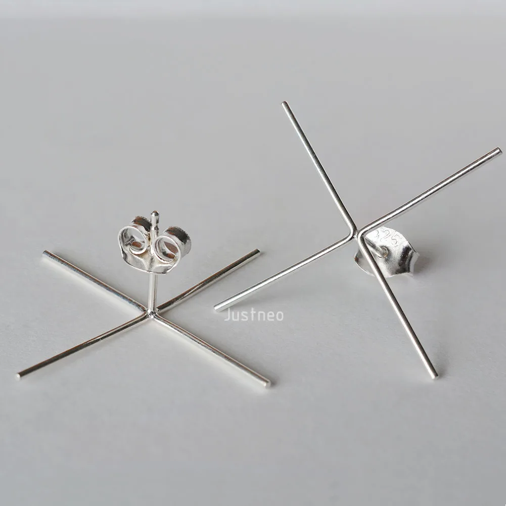 ソリッド 925 スターリングシルバースタッドポスト爪イヤリ - Women'S Fashion Earrings のレビューと価格