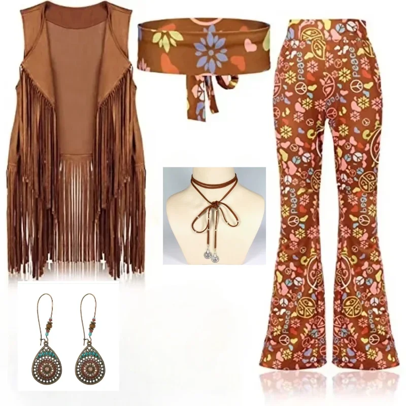 ヒッピーディスコ 60 年代 70 年代コスプレ衣装女性平和 - Women'S Fashion From The 70S のレビューと価格