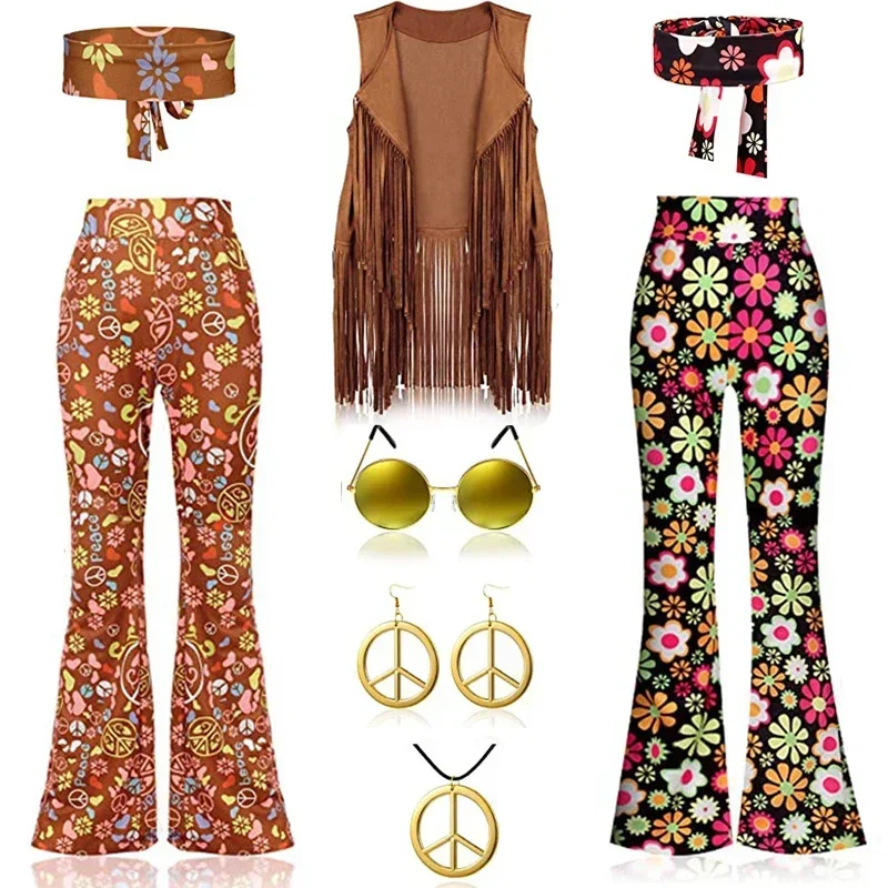 ヒッピーディスコ 60 年代 70 年代コスプレ衣装女性平和 - Women'S Fashion From The 70S のレビューと価格