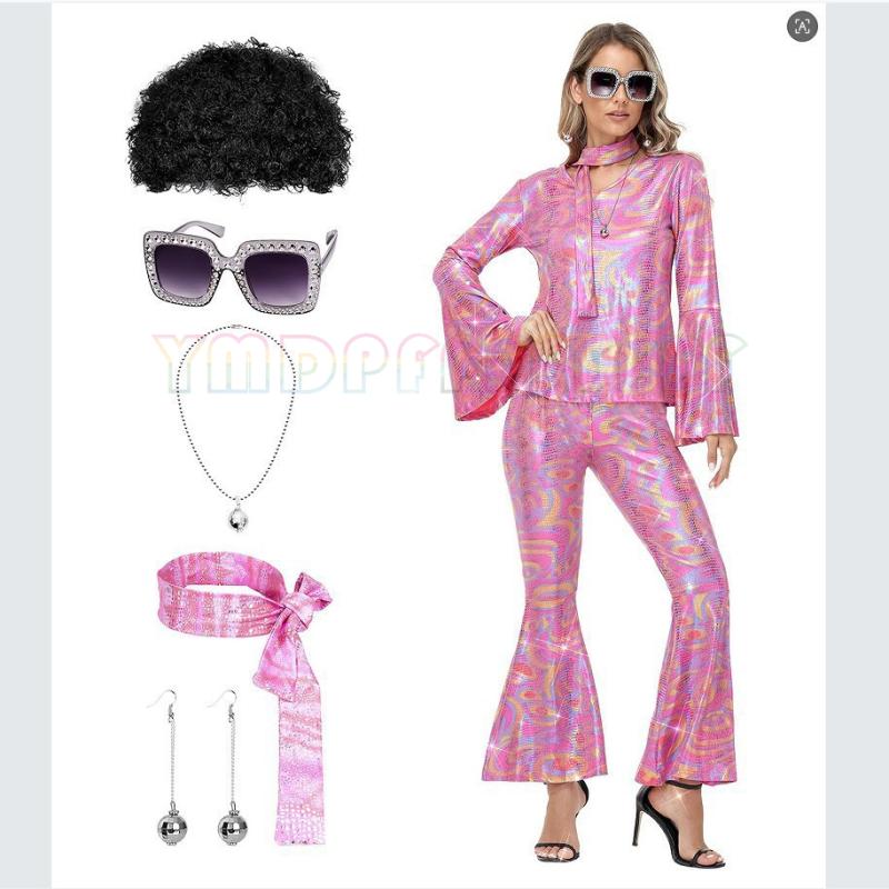 女性用 ハロウィン ディスコ パーティー 70年代 女性用  - Women'S Fashion From The 70S のレビューと価格