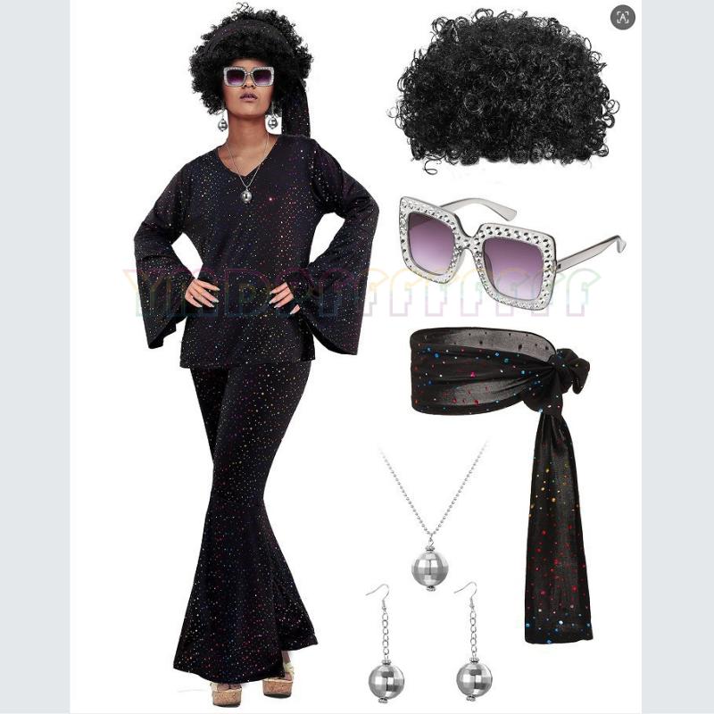 女性用 ハロウィン ディスコ パーティー 70年代 女性用  - Women'S Fashion From The 70S のレビューと価格