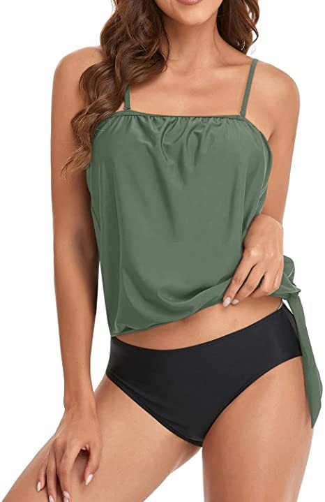 女性用ハイウエストビキニクロップトップ水着おなかコントロール - Crop Top Women のレビューと価格