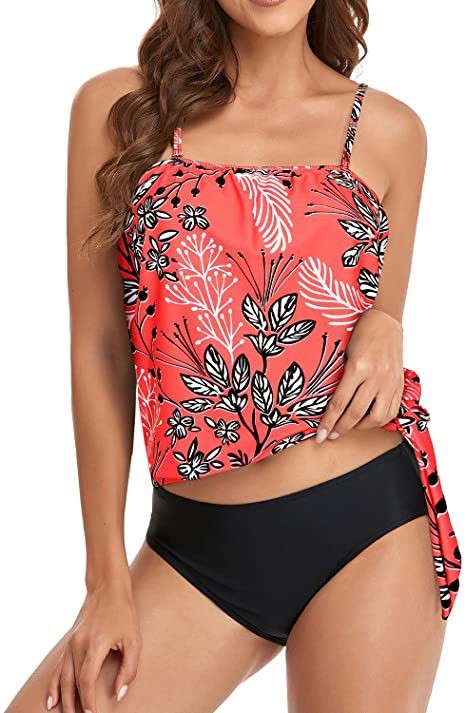 女性用ハイウエストビキニクロップトップ水着おなかコントロール - Crop Top Women のレビューと価格