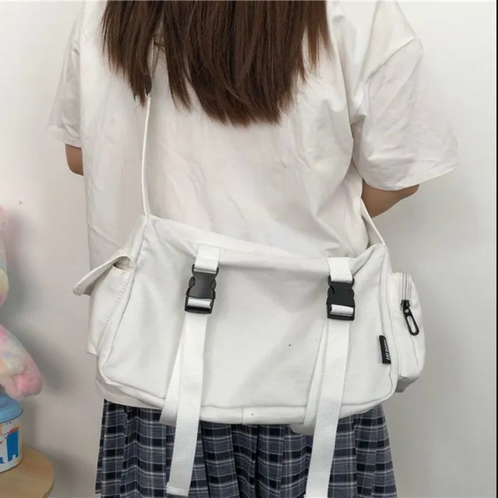 女性用ポケット付きユニセックスブラッククロスボディバッグ、キ - Canvas Tote Bag のレビューと価格