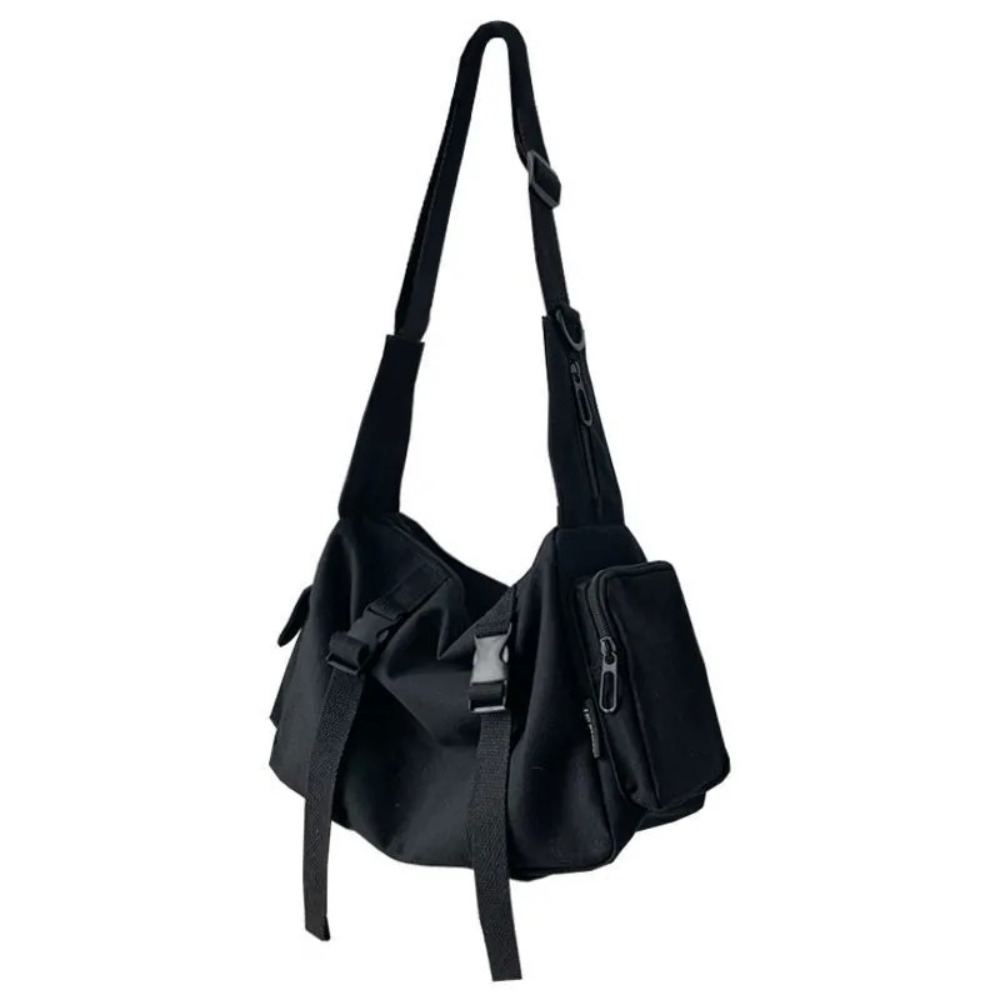 女性用ポケット付きユニセックスブラッククロスボディバッグ、キ - Canvas Tote Bag のレビューと価格