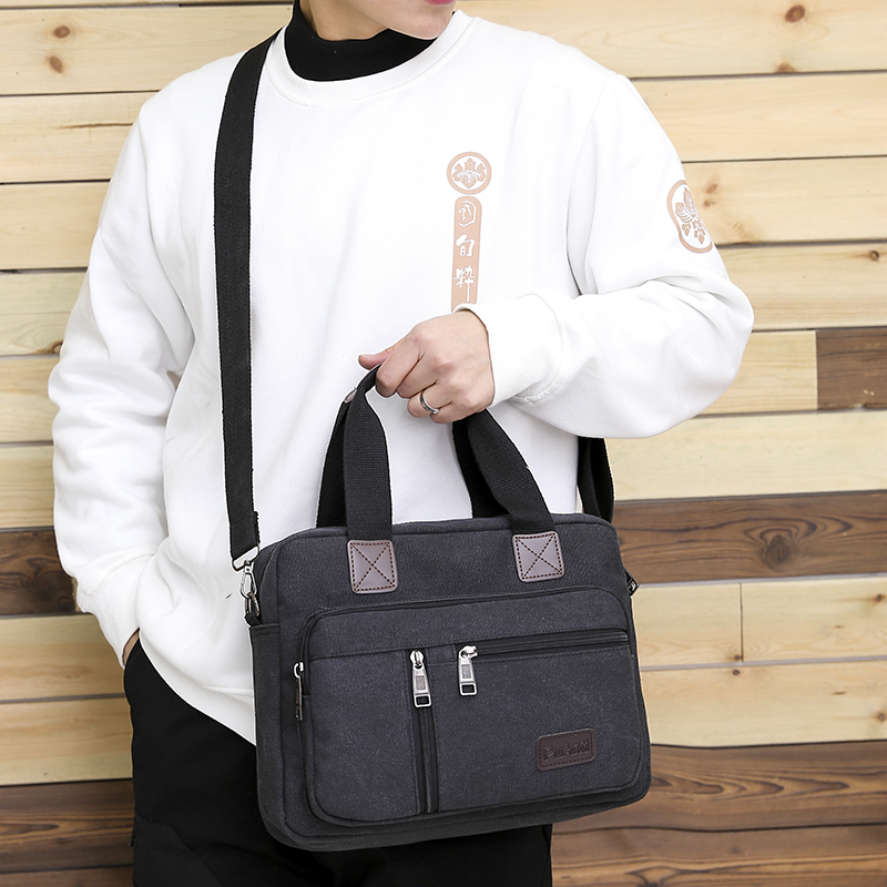 キャンバスメンズハンドバッグショルダーバッグ旅行大容量多層ク - Canvas Tote Bag のレビューと価格