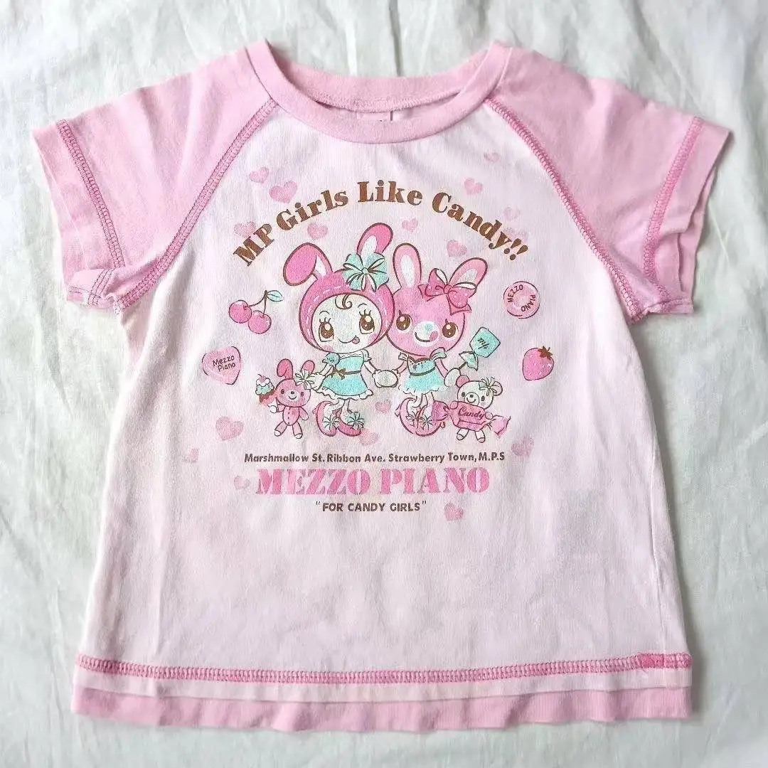 Y2KキュートプリントTシャツクロップトップミニスカートスー - Crop Top Women のレビューと価格