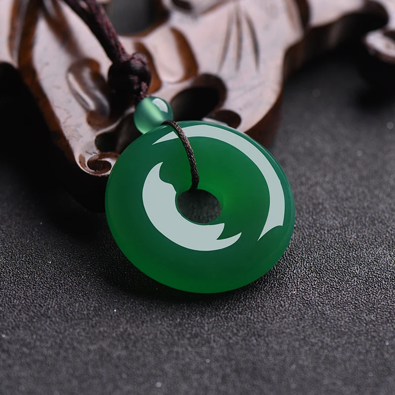 色とりどりの天然翡翠ネックレス,ドーナツペンダント,瑪瑙,フ - Women Fashion Jewellery のレビューと価格