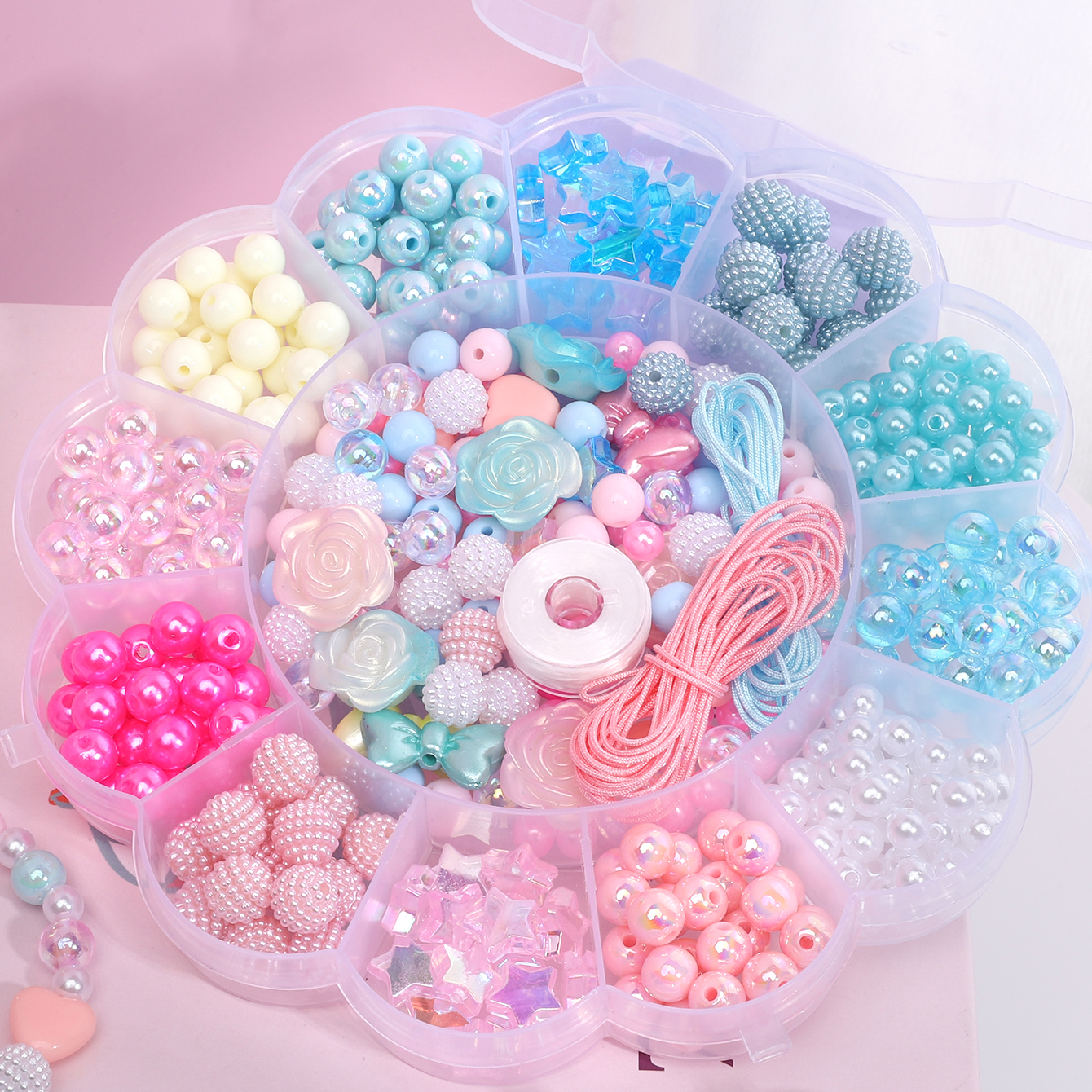 13 グリッド 0.6-2.6 センチメートルブルーとピンク - Women'S Fashion Earrings のレビューと価格