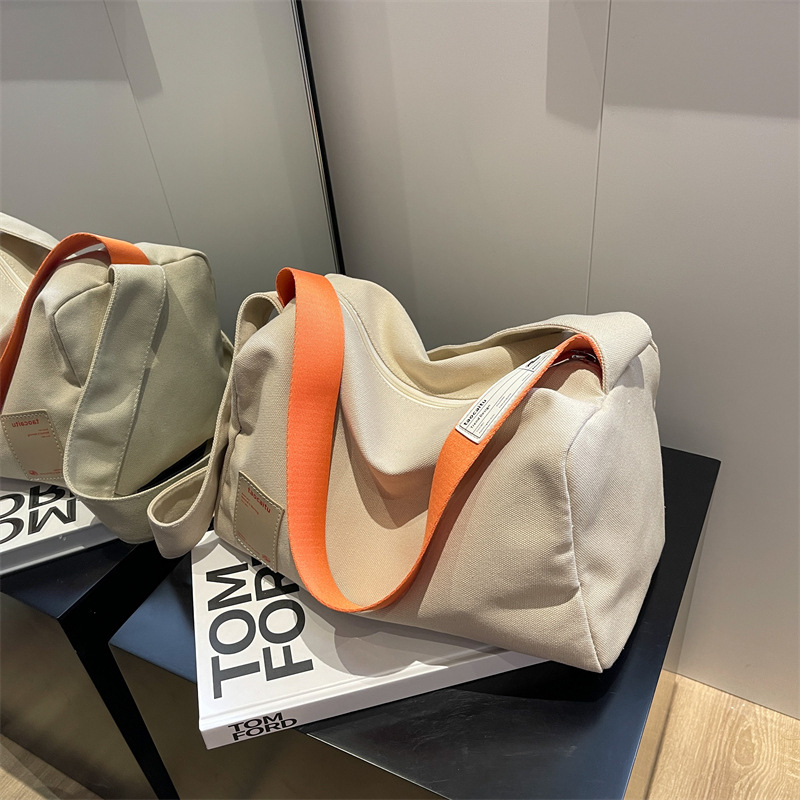 クロスボディキャンバスバッグ新しいファッショナブルな大容量ト - Canvas Tote Bag のレビューと価格