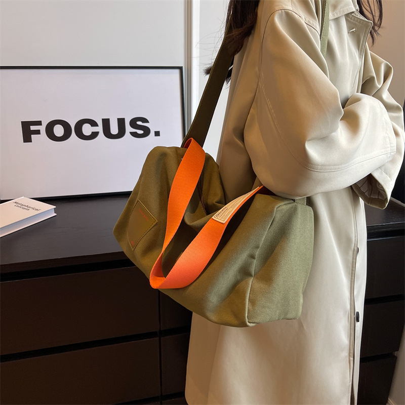 クロスボディキャンバスバッグ新しいファッショナブルな大容量ト - Canvas Tote Bag のレビューと価格