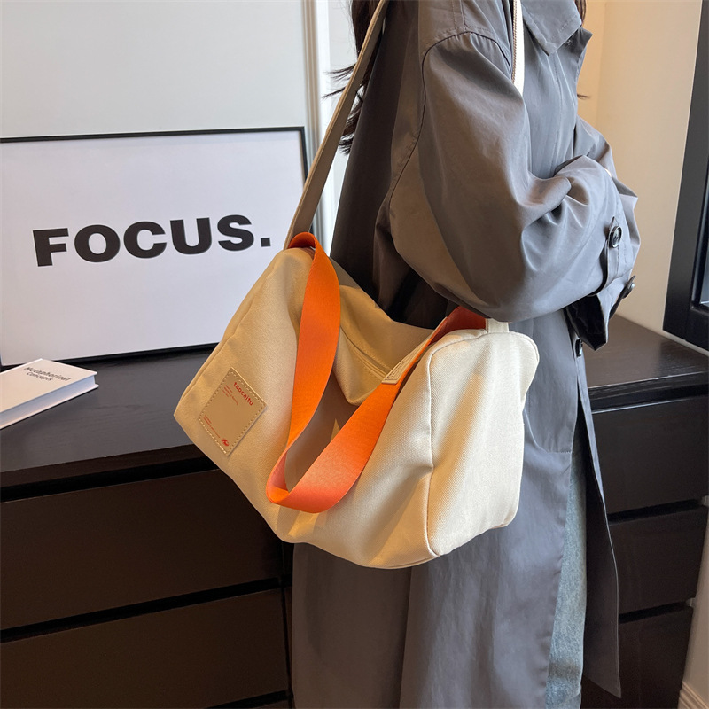 クロスボディキャンバスバッグ新しいファッショナブルな大容量ト - Canvas Tote Bag のレビューと価格