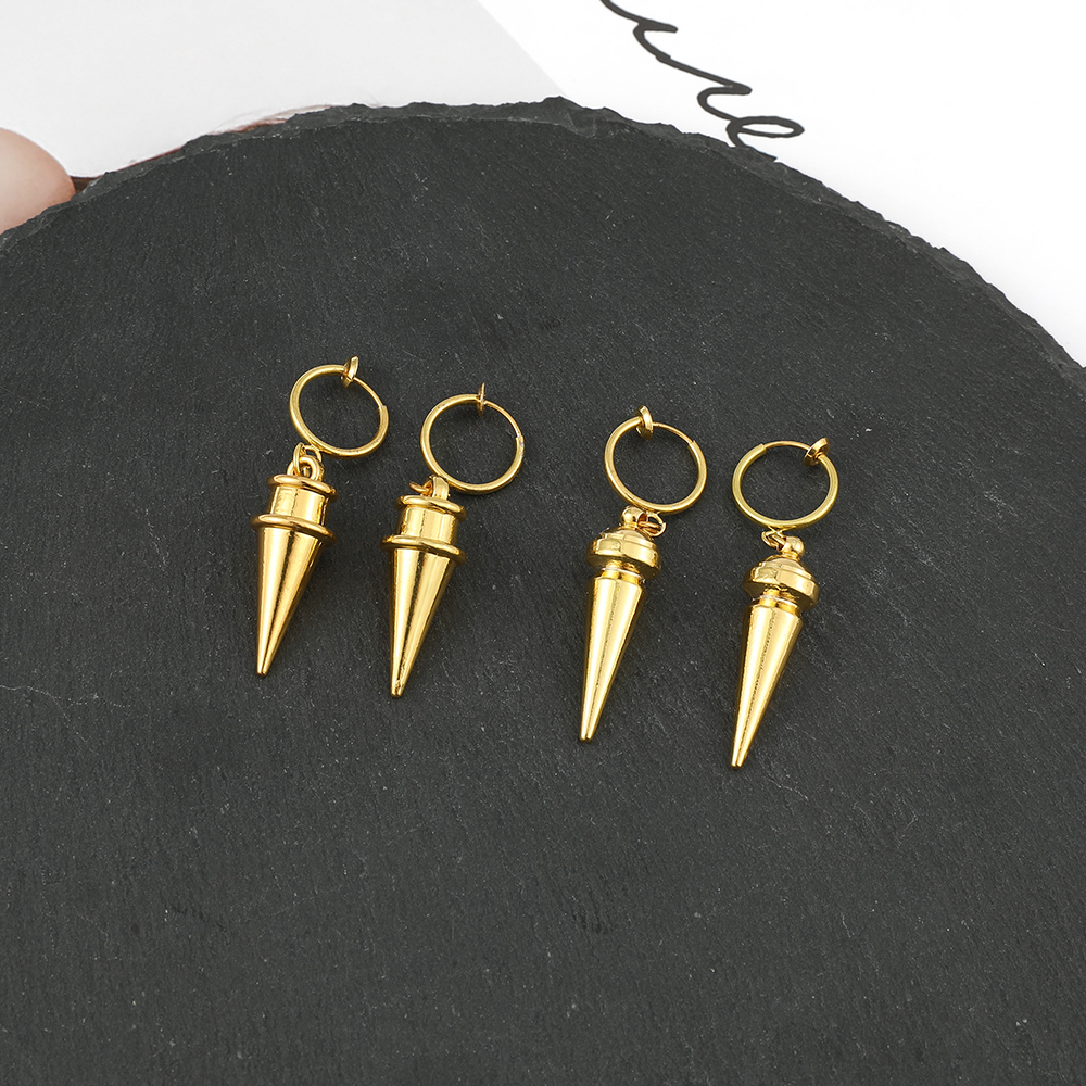 ファッションアニメゴールデンカラー千枚通し針ミニマリストイヤ - Women Fashion Jewellery のレビューと価格