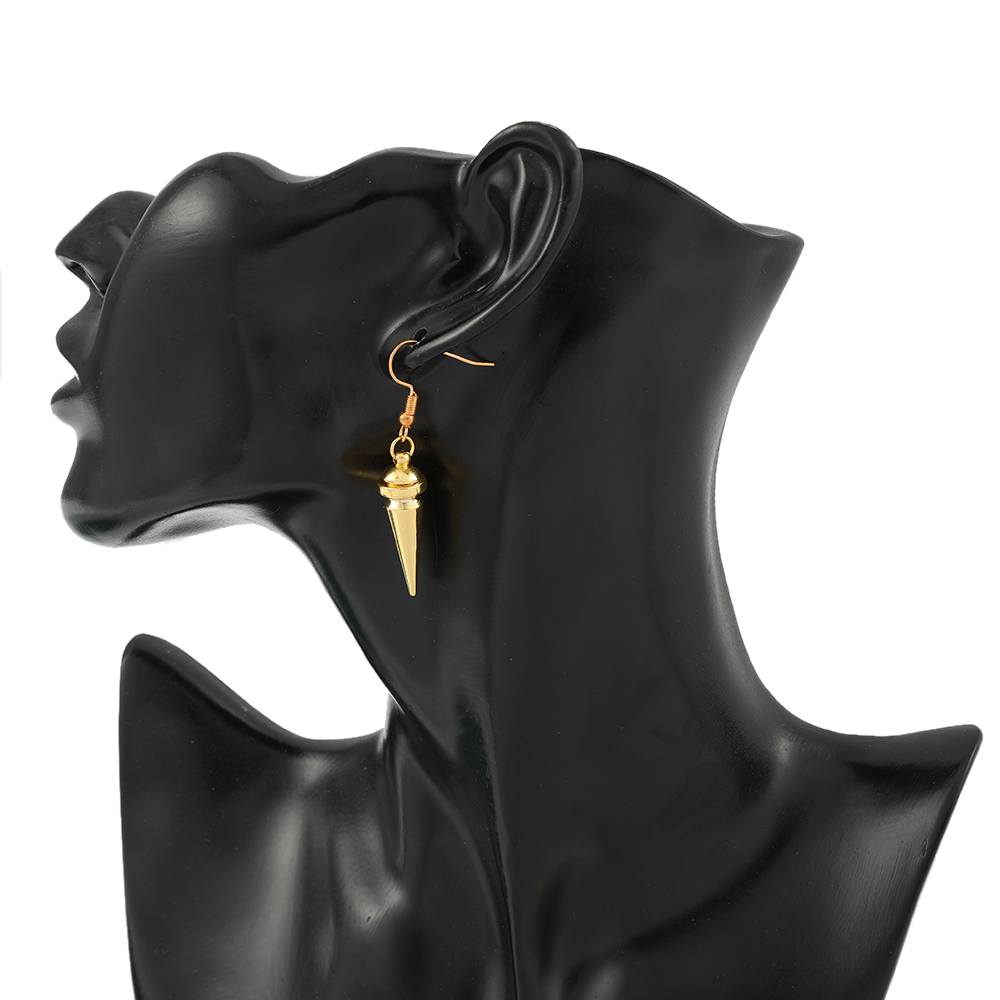 ファッションアニメゴールデンカラー千枚通し針ミニマリストイヤ - Women Fashion Jewellery のレビューと価格