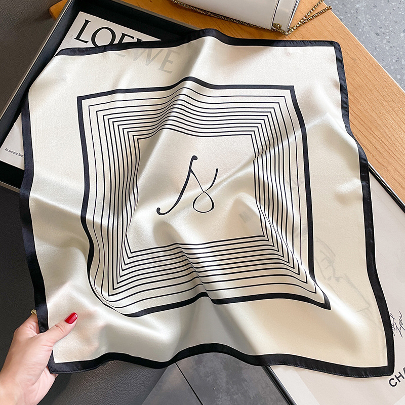 女性用スクエアシルクスカーフ,本物のシルク,ヘアリボン,高級 - Women Fashion Necktie のレビューと価格