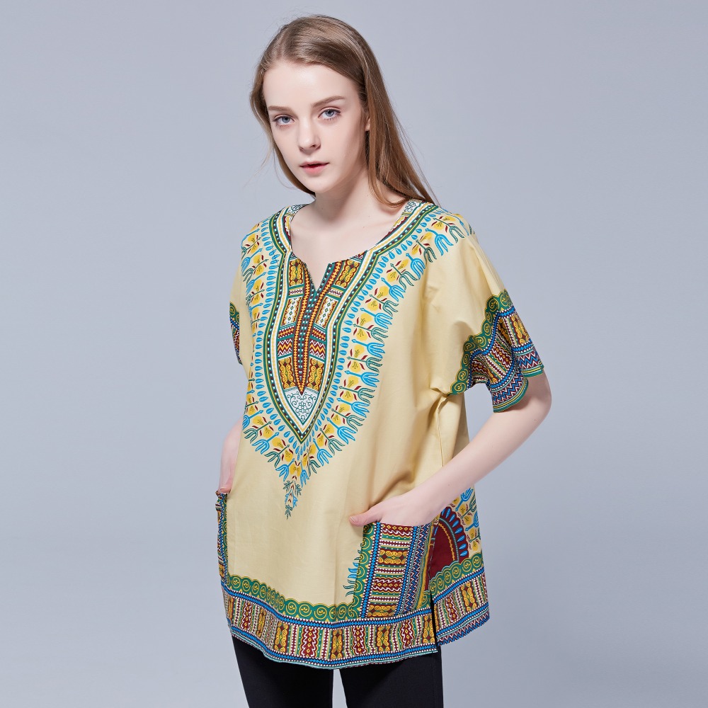 Dashikiage-アフリカのユニセックスコットンTシャツ - Women'S Fashion From The 70S のレビューと価格