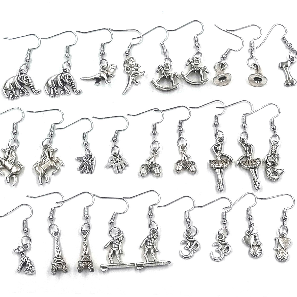20種類のイヤリング、ファッションパンクドロップイヤリング、 - Women'S Fashion Earrings のレビューと価格
