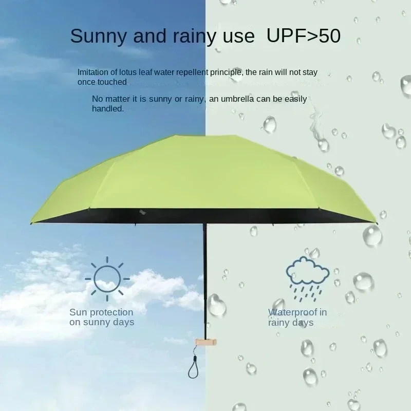 ミニ五つ折り傘日焼け止め日傘日焼け止め紫外線防止小型で持ち運 - Women'S Fashion Umbrella のレビューと価格