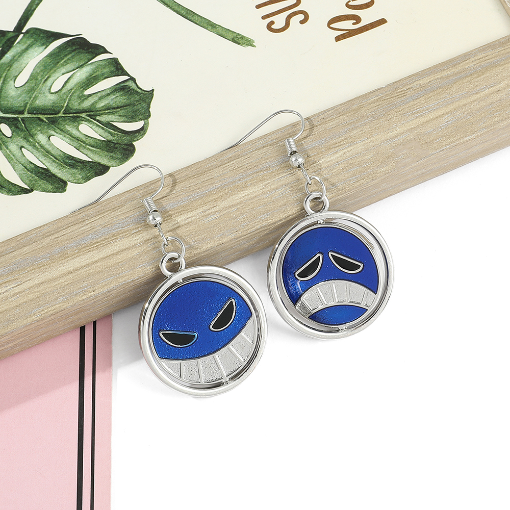クリエイティブ回転可能な笑顔の漫画アニメフィギュアイヤリング - Women'S Fashion Earrings のレビューと価格