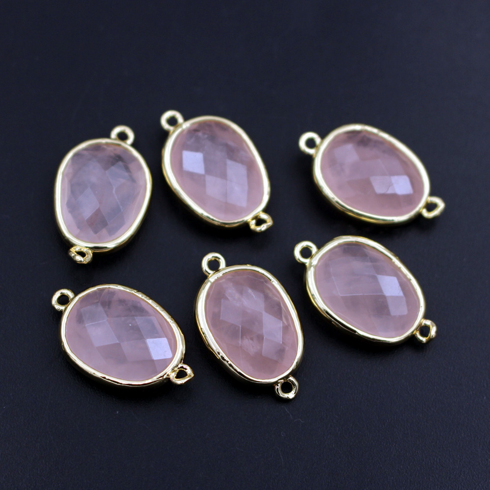 10 個ファッションファセット天然石コネクタオーバルラブラド - Women'S Fashion Earrings のレビューと価格