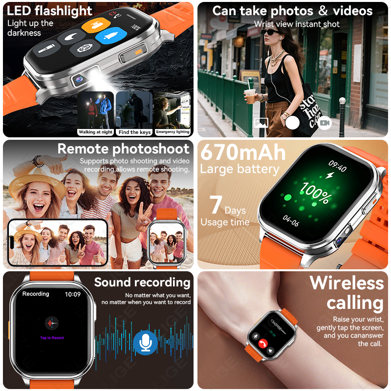 LIGE 2026 カメラ搭載スマートウォッチ メンズ レデ - Women Fashion Video のレビューと価格